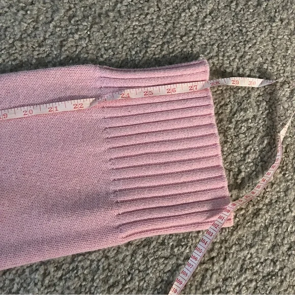 TAHARI Women’s Baby Pink Wool Blend Knit Tunic Sweater Size M Boho Oversized NWT - Picture 10 of 10